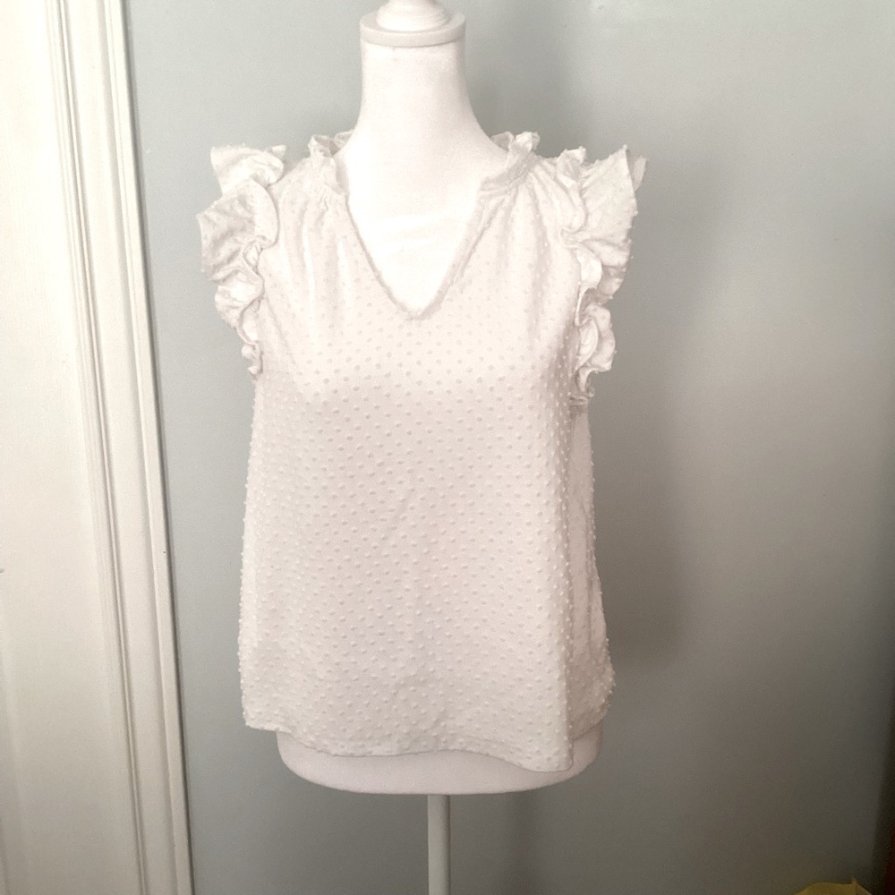 J.  Crew, dotted knit top, size medium